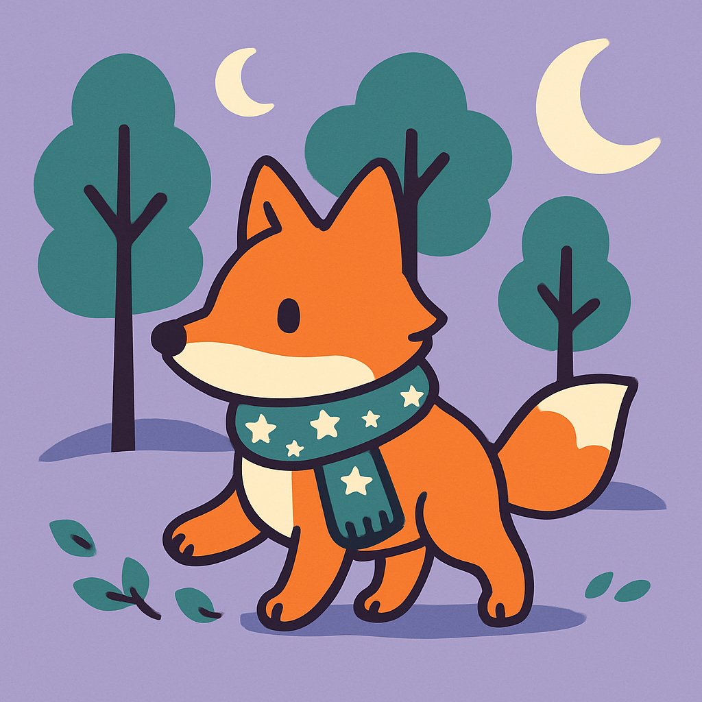 Cosmic Forest Fox DIY paint by numbers