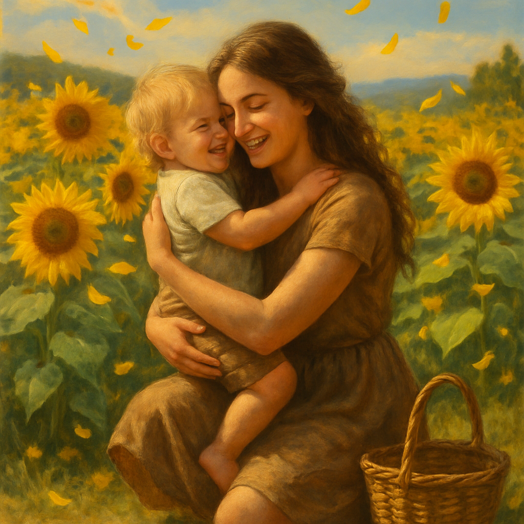 Sunflower Meadow Embrace Numbered painting kits
