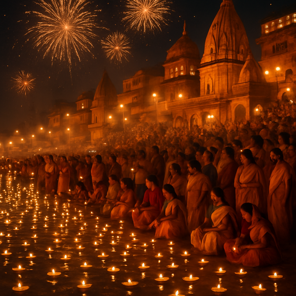 Diwali Night In Varanasi painting number kit
