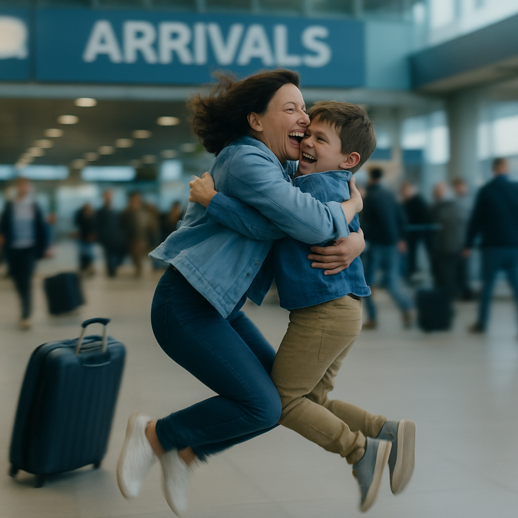 Airport Reunion Joy Paint by numbers art