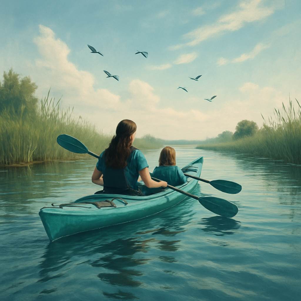 Kayak River Bonding Paint by numbers art