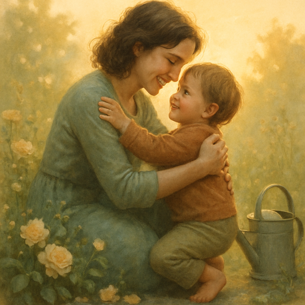 Sunrise Garden Hug Paint by numbers art