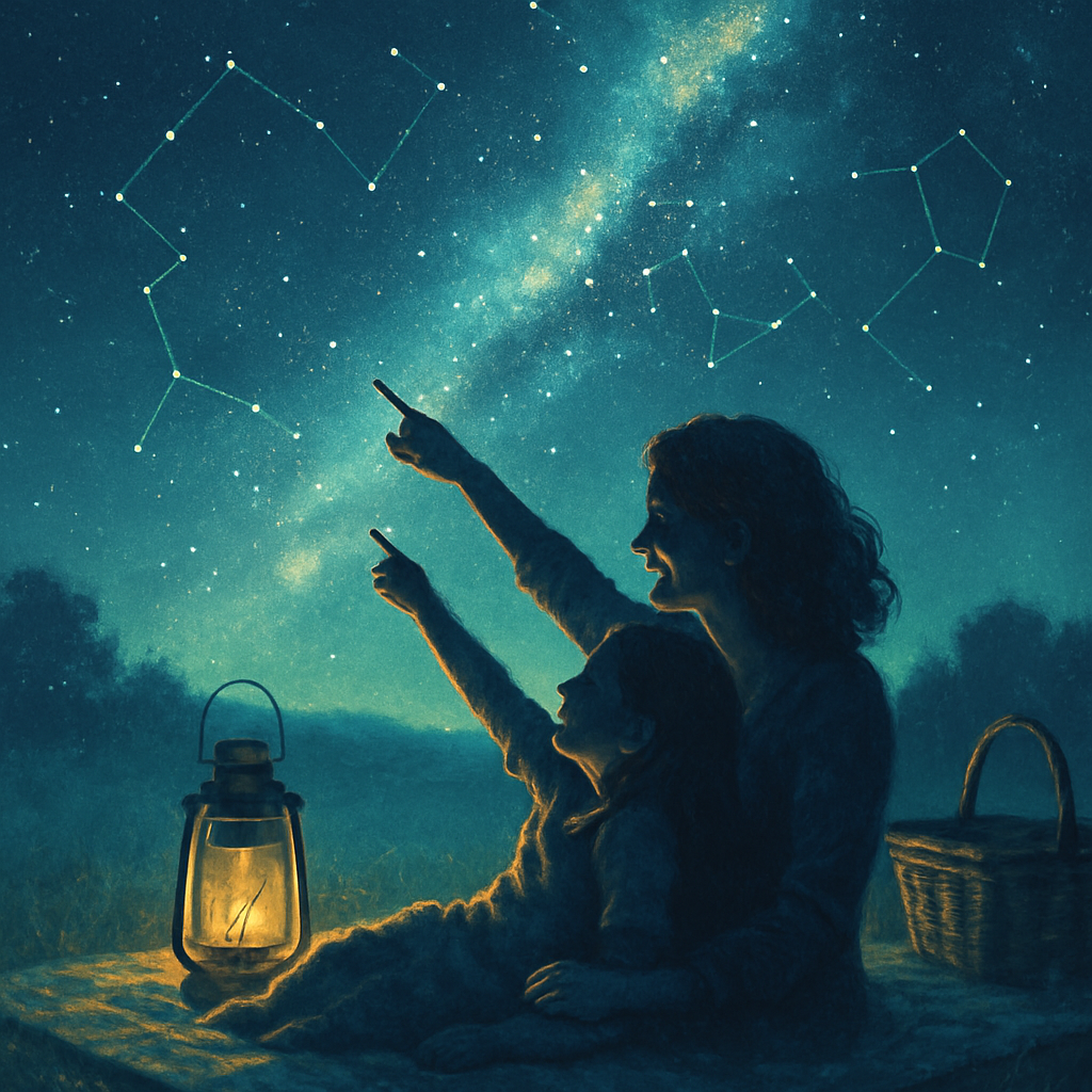 Stargazing Blanket Picnic painting number kit
