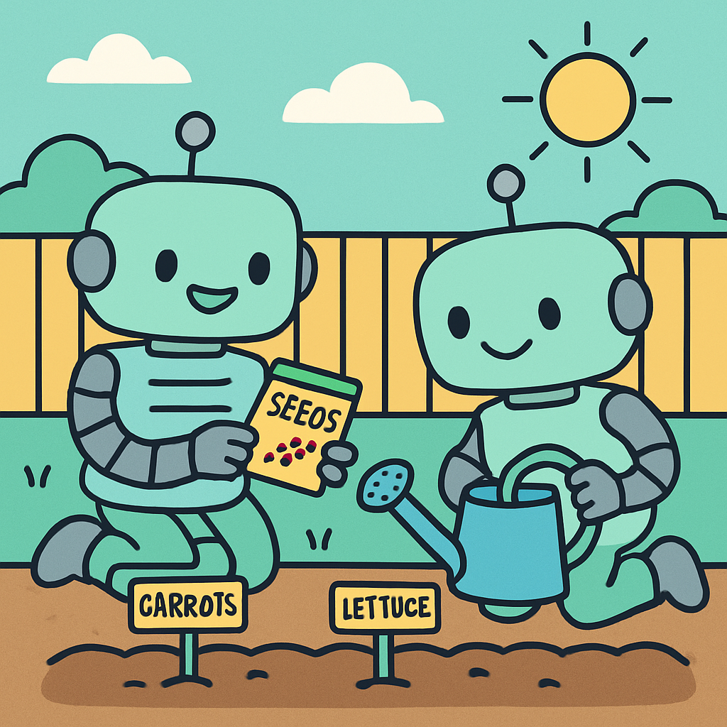 Robot Gardeners Painting by numbers kit