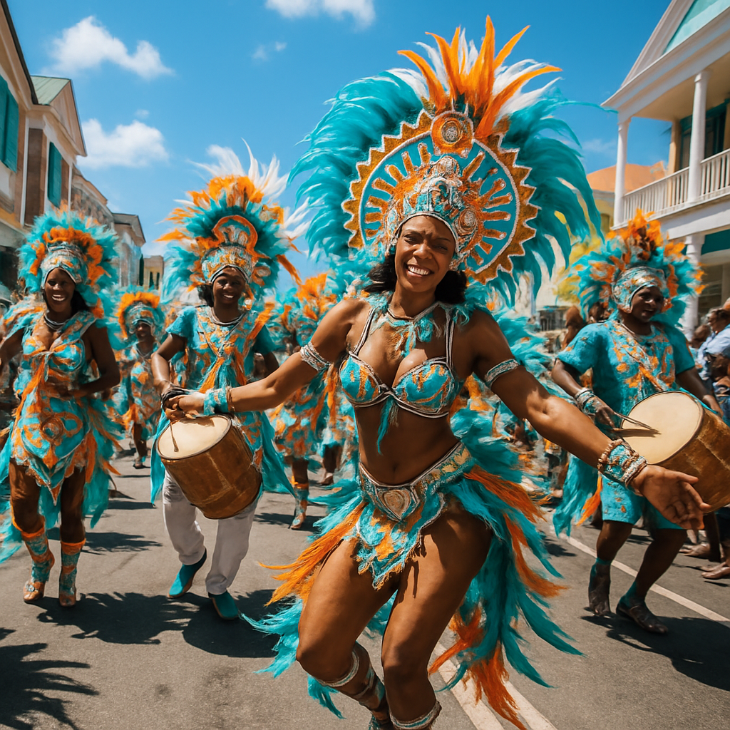 Junkanoo Parade In Nassau Bahamas DIY paint by numbers