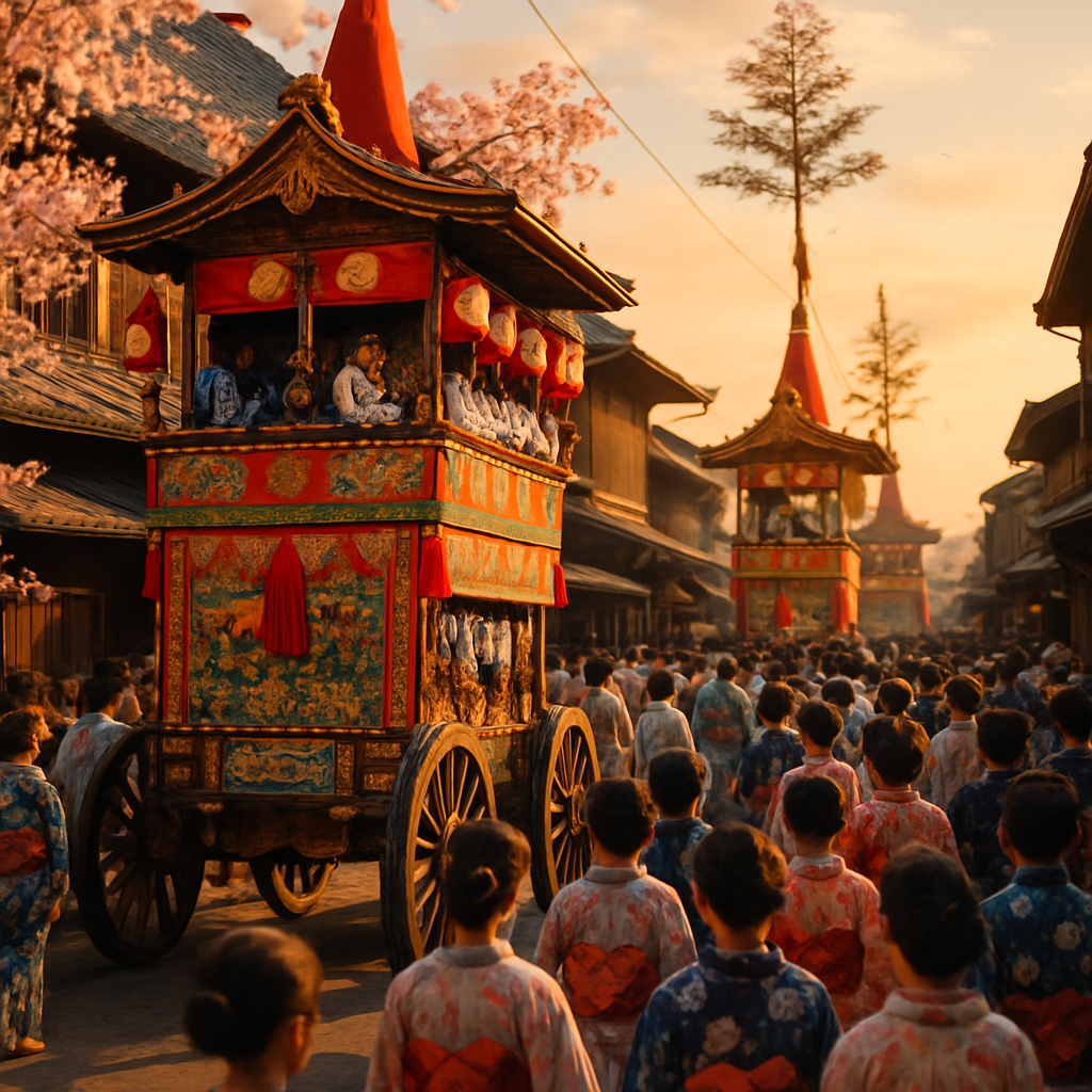 Gion Matsuri Parade Painting by numbers kit