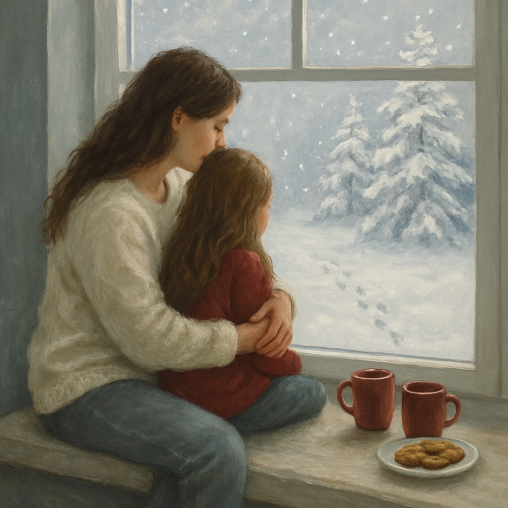 Cozy Snow Day Window Watch painting number kit