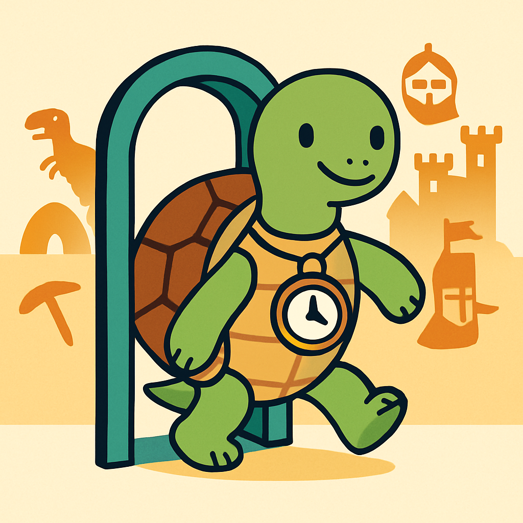 Time Traveling Turtle paint by numbers