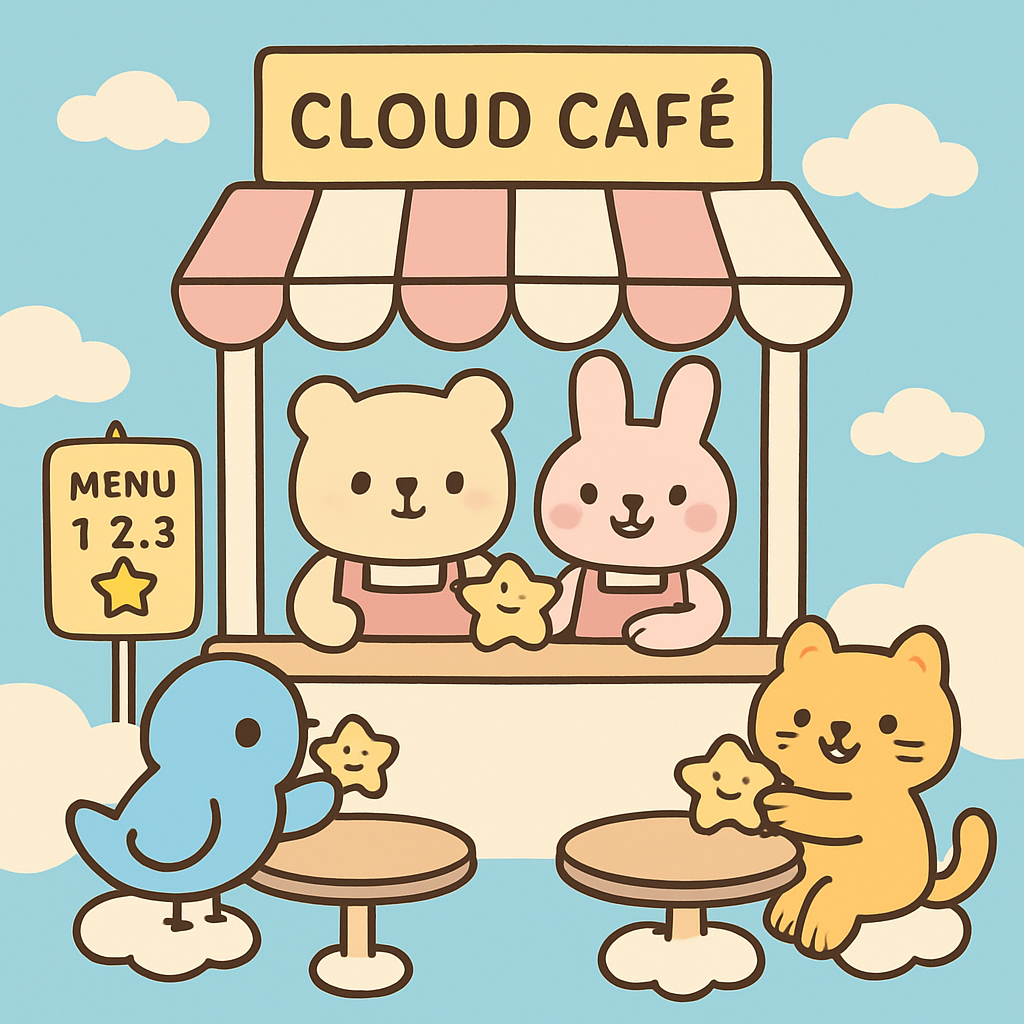 Café Cloud Critters Numbered painting kits