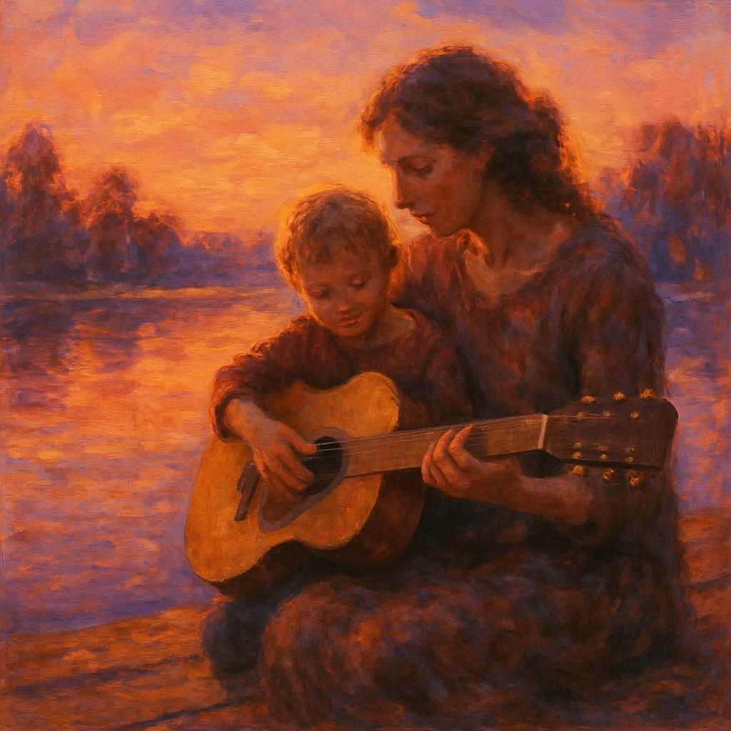 Sunset Serenade With Mom Paint by numbers kits