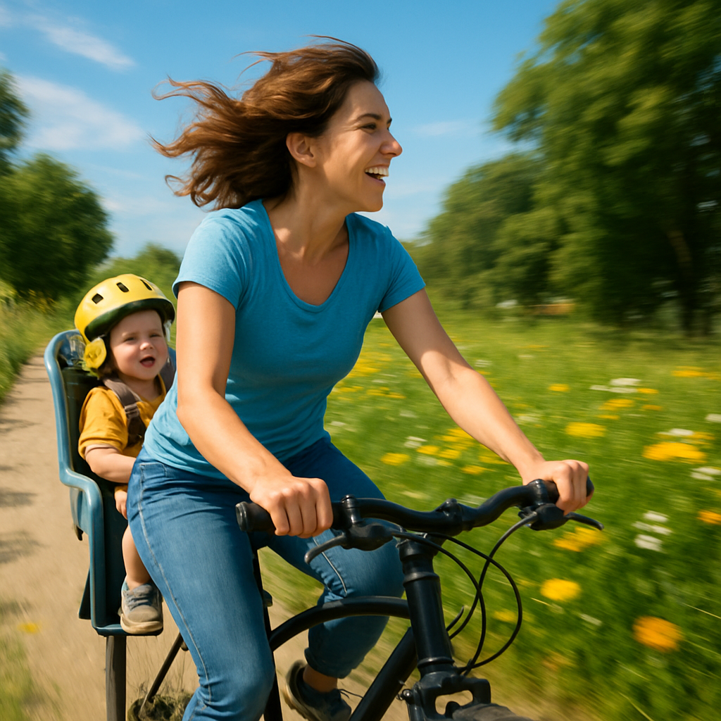 Bicycle Ride And Laughter paint by number