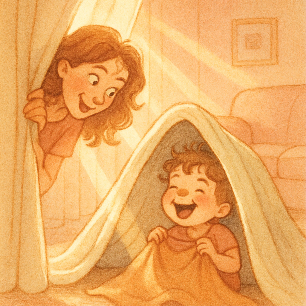 Hide And Seek Behind Curtains Paint by numbers kits