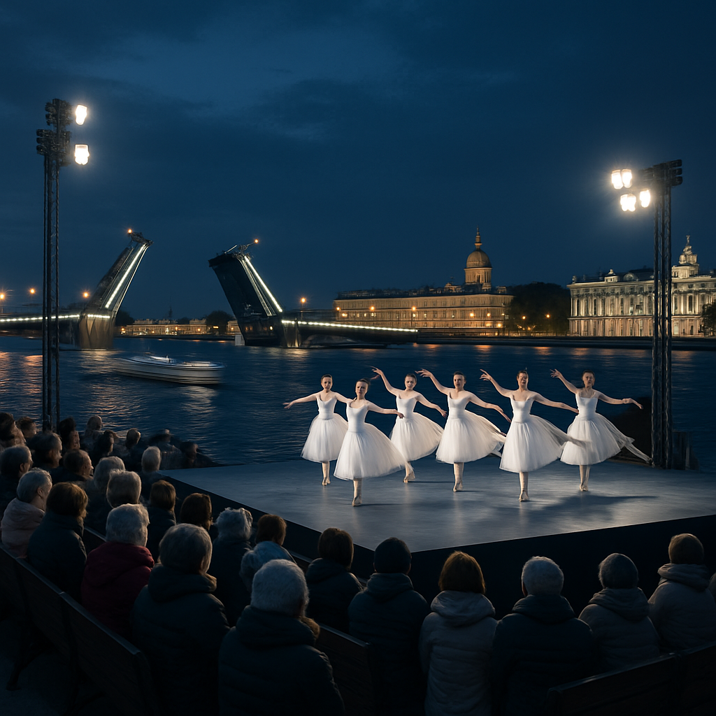 White Nights Festival In St Petersburg paint by color