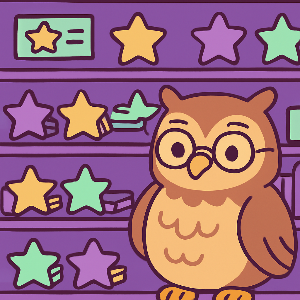 Alien Library Owl paint by color