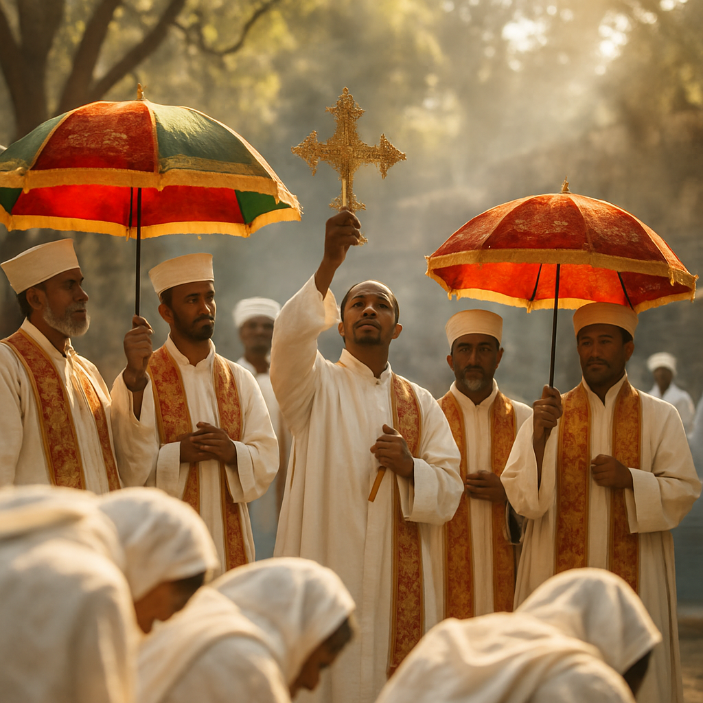 Dawn Procession At Timkat Gondar Number painting