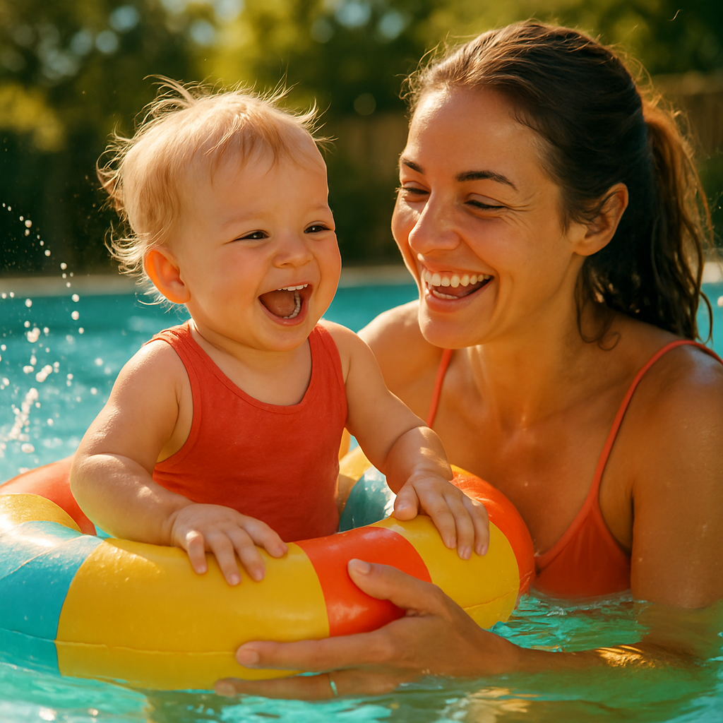 Poolside Float And Giggles Numbered painting kits