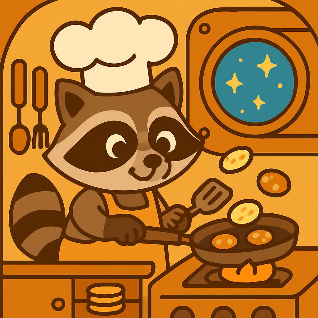 Rocket Chef Raccoon paint by number