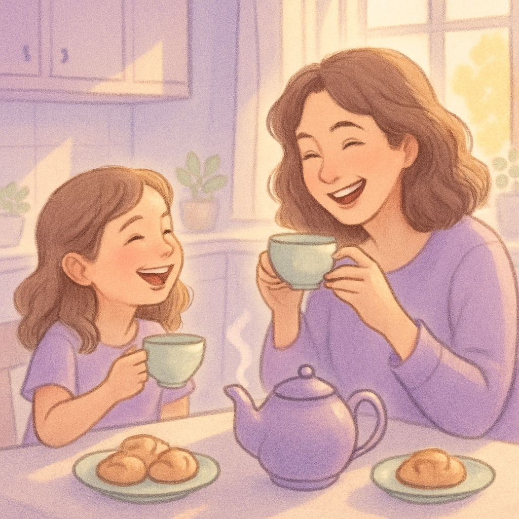 Tea Time With Mom paint by color