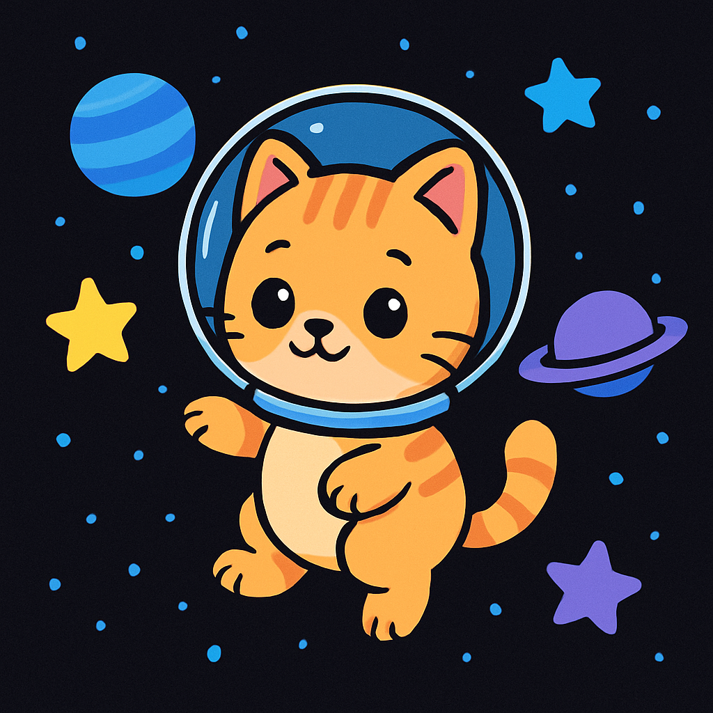 Galaxy Explorer Kitten Numbered painting kits