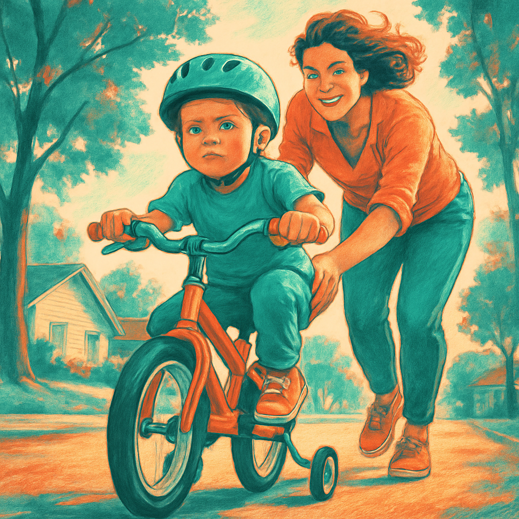 First Bicycle Lesson DIY paint by numbers