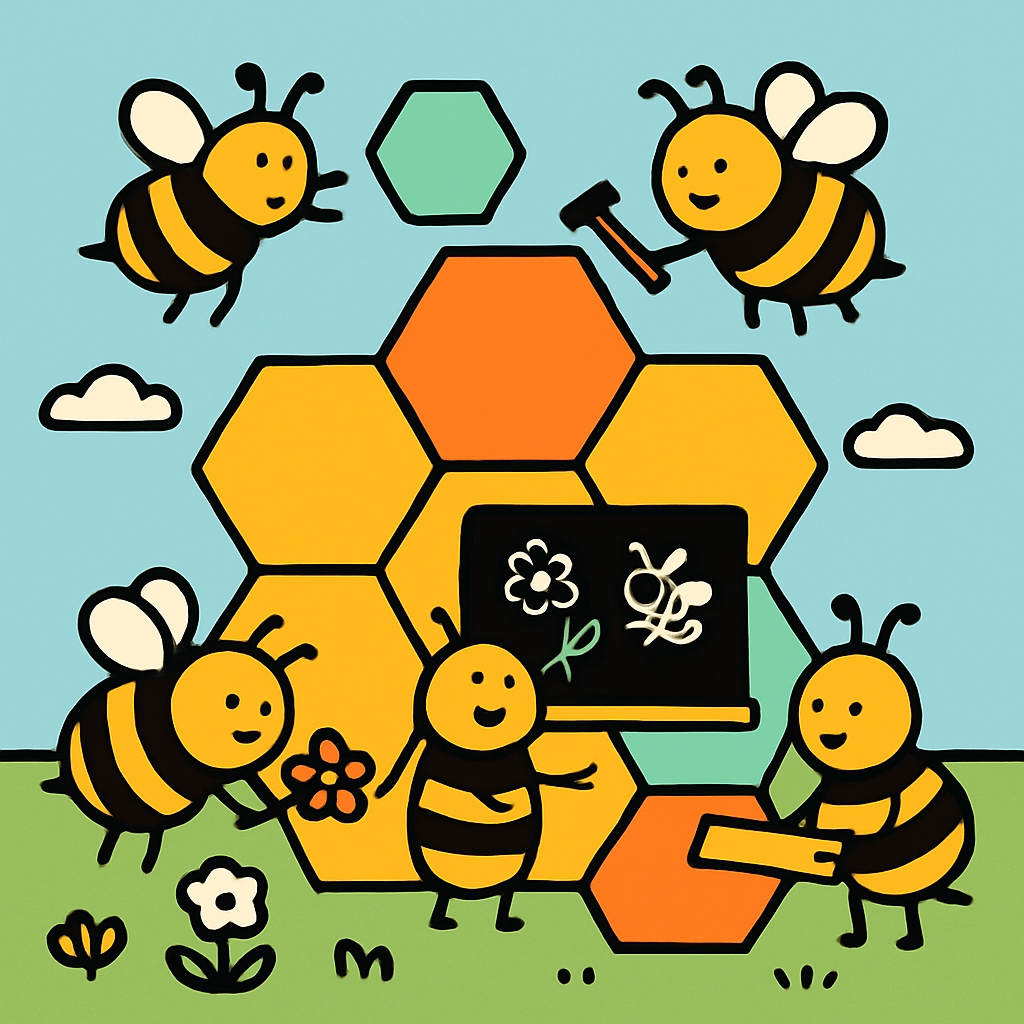 Harmony Hive Bees paint by number