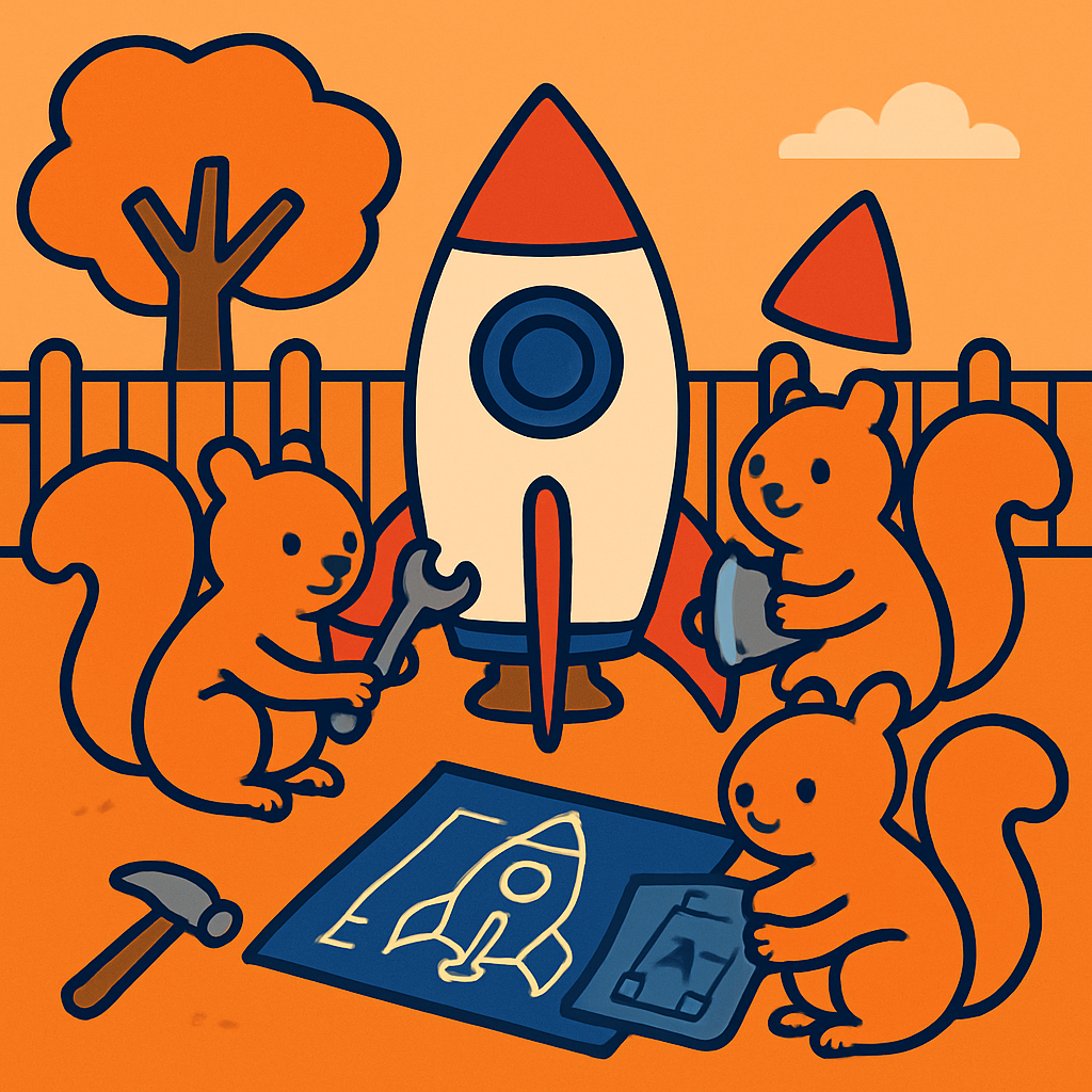Rocket Squirrel Engineers paint by number