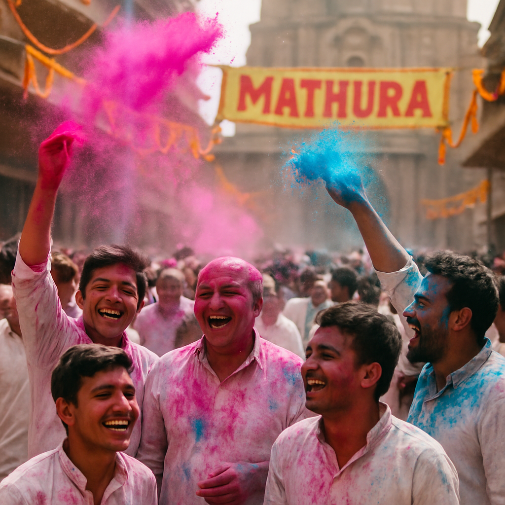 Holi Color Festival In Mathura Paint by numbers art
