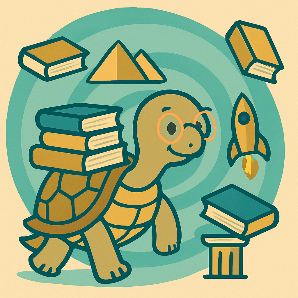 Time Traveling Turtle Library Number painting