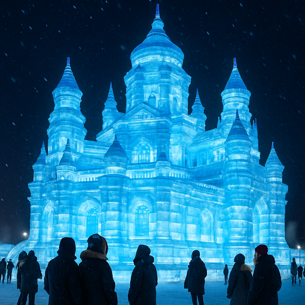Harbin Ice And Snow Festival Sculpture Paint by numbers art