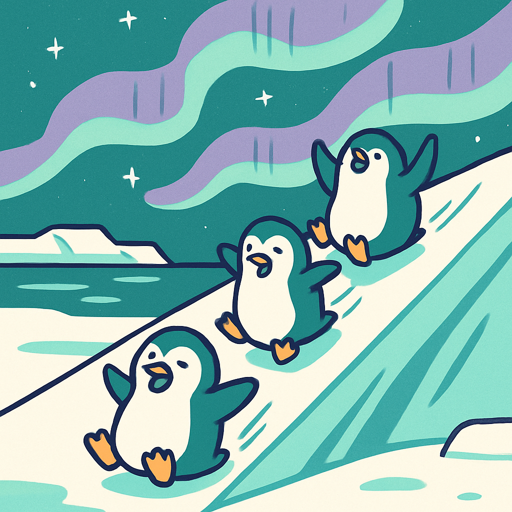 Aurora Ice Penguin Slide paint by color