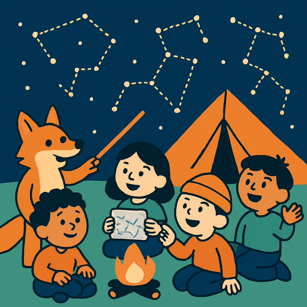 Constellation Camping Crew DIY paint by numbers
