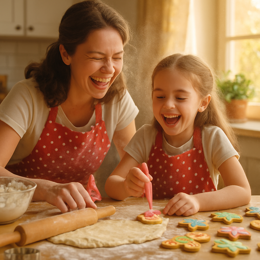 Cozy Mother-Daughter Baking Session paint by number