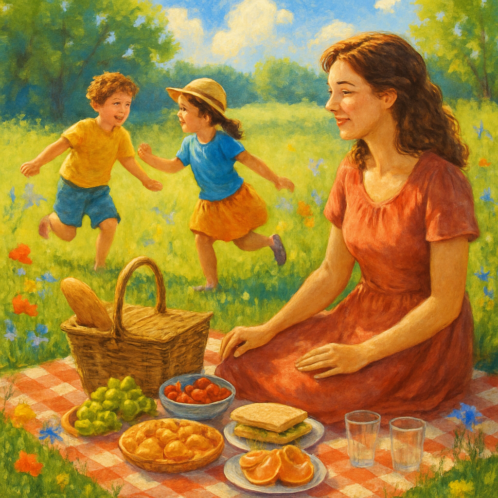 Mothers Day Picnic At The Park DIY paint by numbers