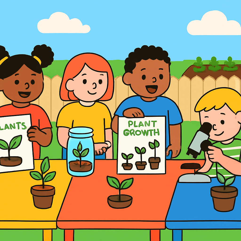 Garden Science Fair paint by numbers