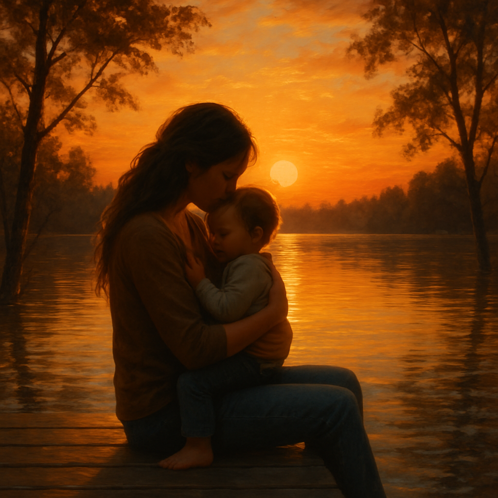 Sunset Embrace By The Lake Paint by numbers kits