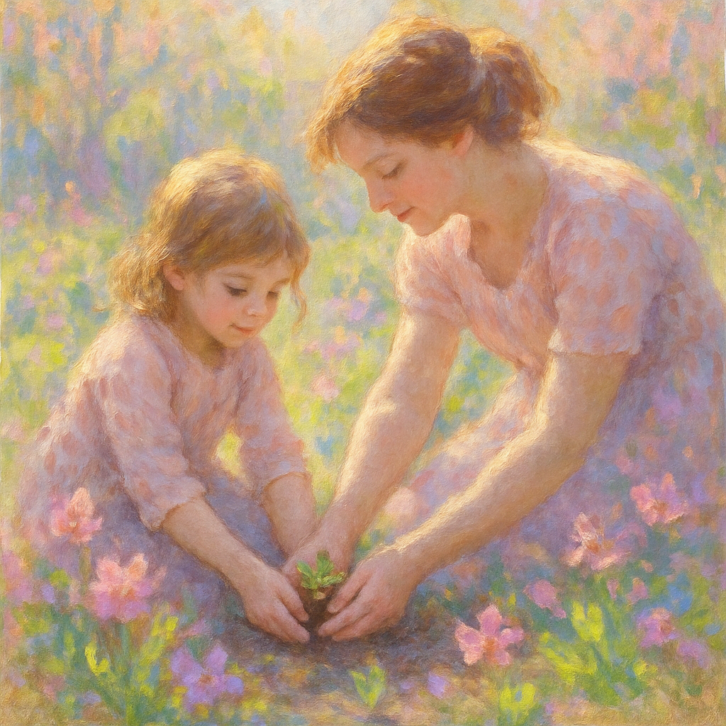 First Bloom Together Number painting