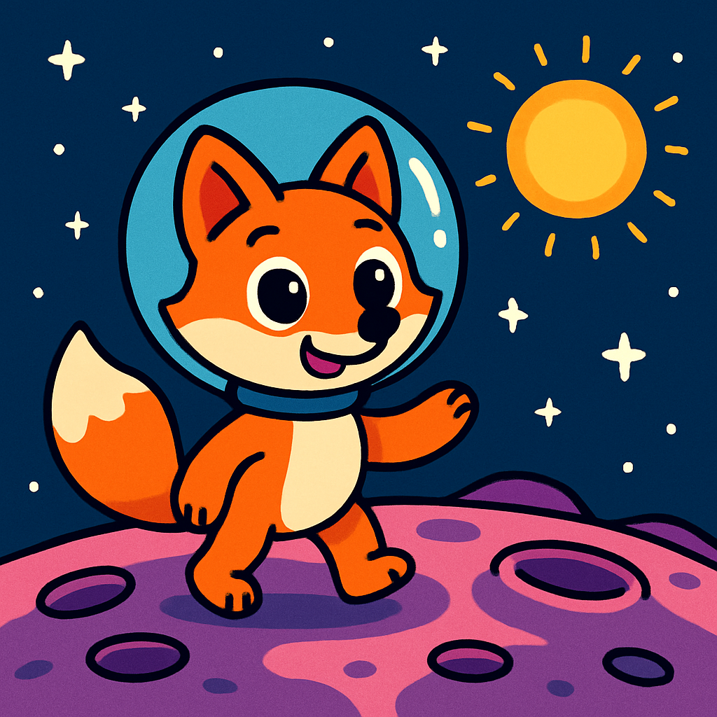 Galaxy Explorer Fox Painting by numbers kit