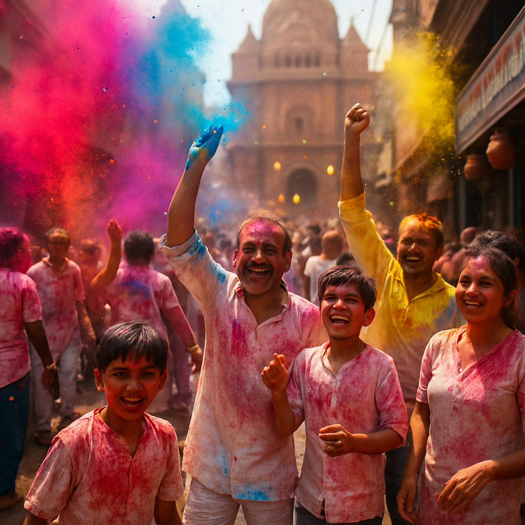 Holi Powder In Mathura painting number kit