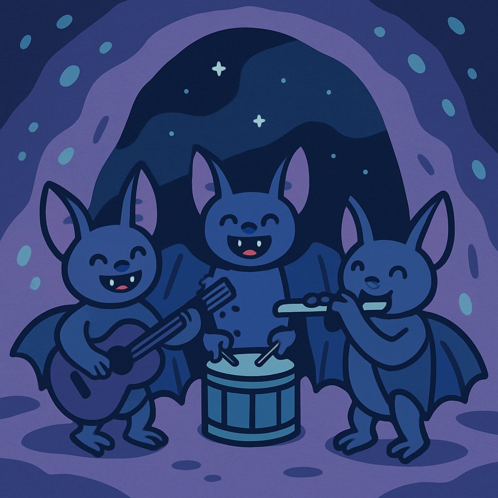 Cosmic Cave Bat Band paint by numbers