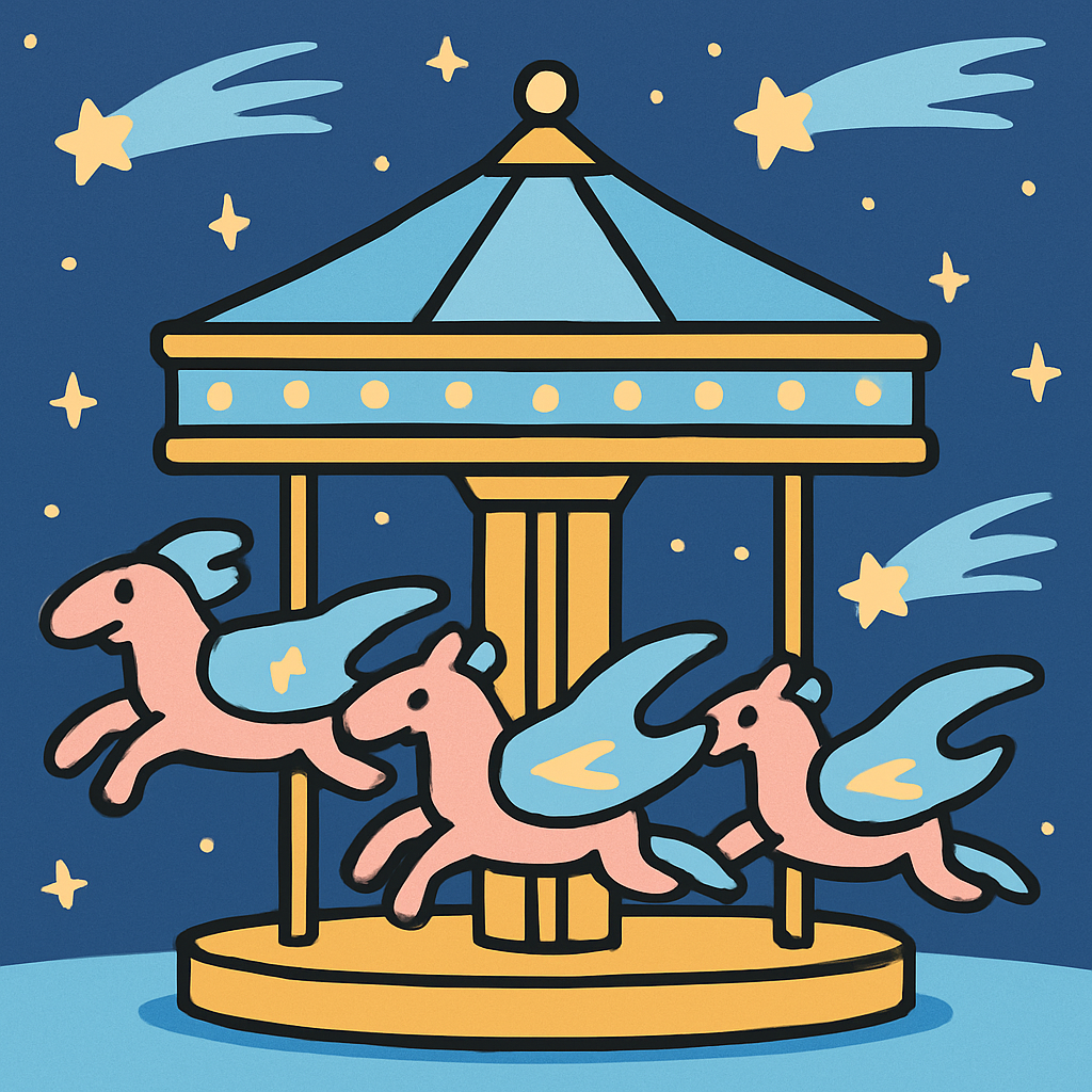 Comet Carousel Horses Paint by numbers kits