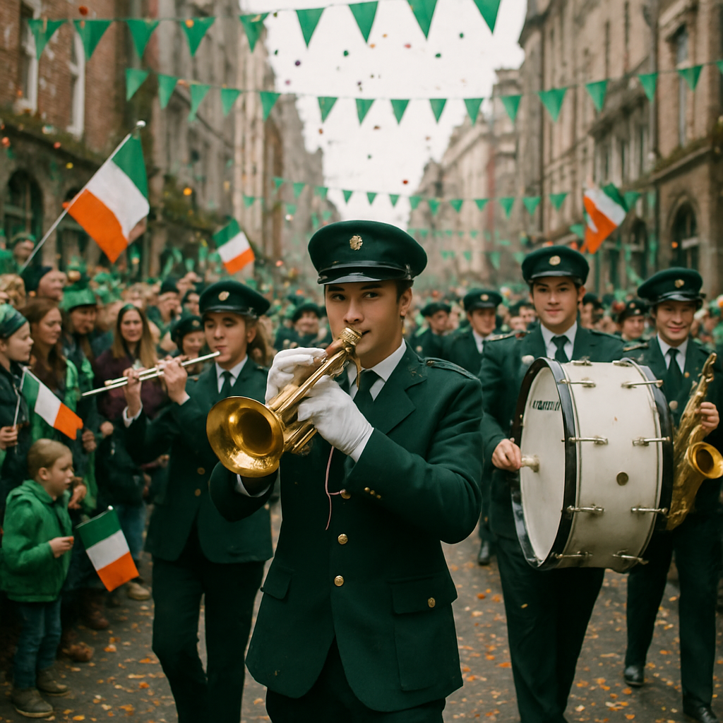 St Patrick Parade Dublin paint by number