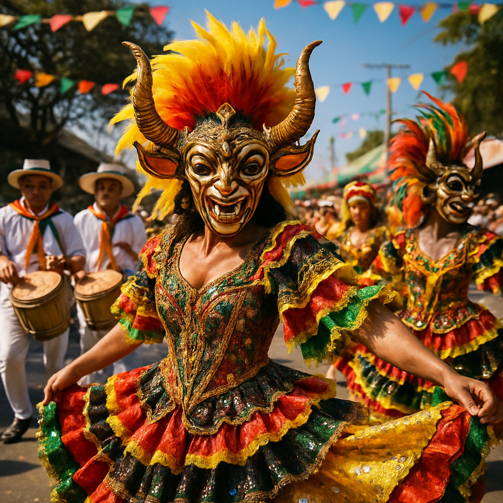 Carnaval De Barranquilla Costumes Paint by numbers kits