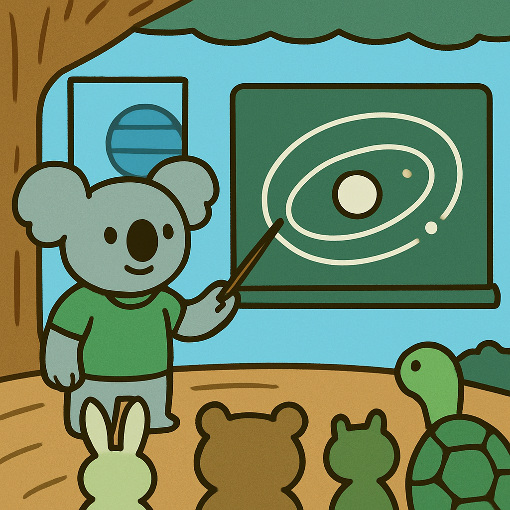 Orbiting Koala Classroom Paint by numbers kits
