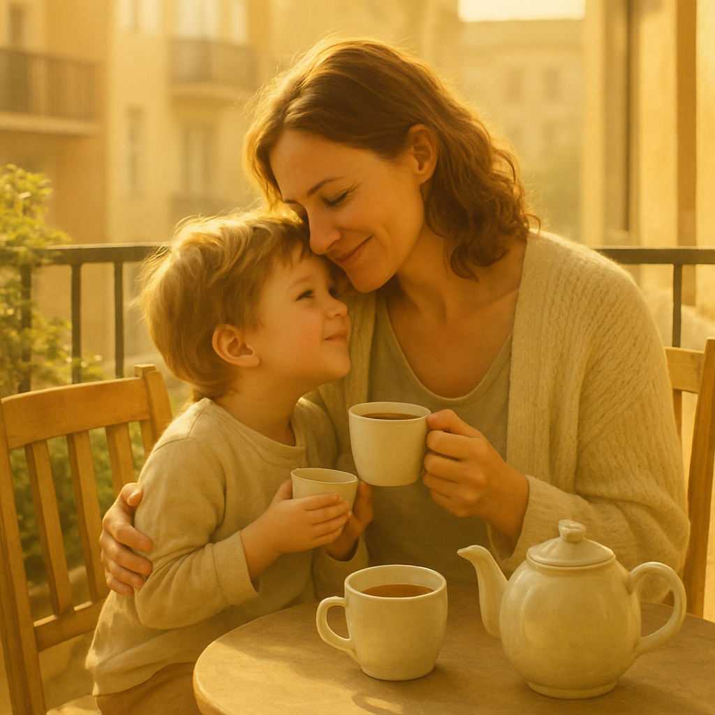 Sunlit Morning Tea Together paint by numbers
