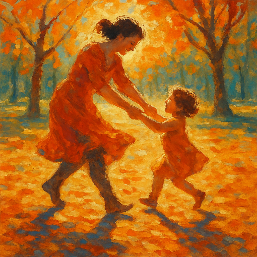 Dancing Shadows In The Park Number painting