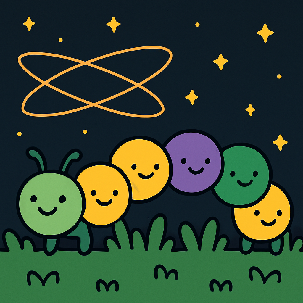 Cosmic Carousel Caterpillar painting number kit