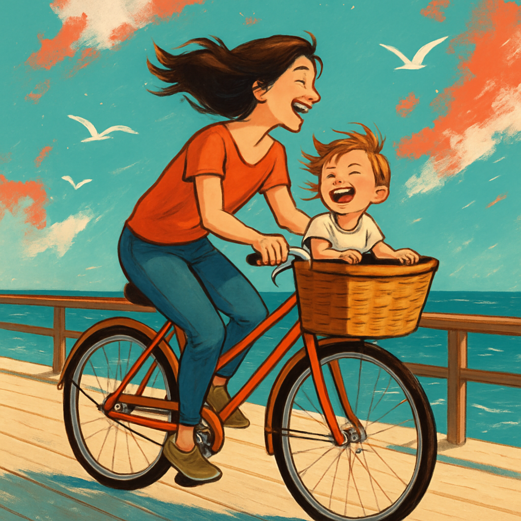 Bicycle Ride Together paint by color