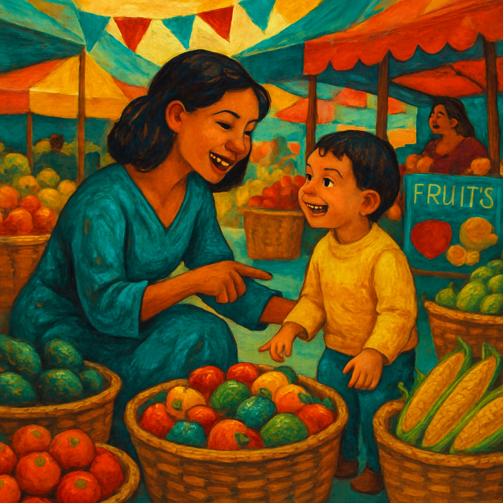 Market Morning Discovery Painting by numbers kit