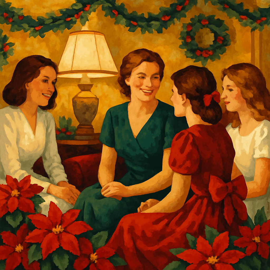 Poinsettia Parlor DIY paint by numbers
