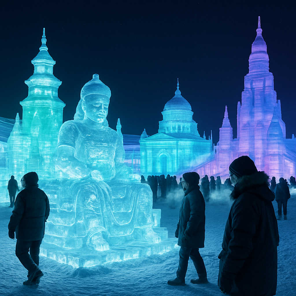 Harbin Ice Lantern Festival Painting by numbers kit